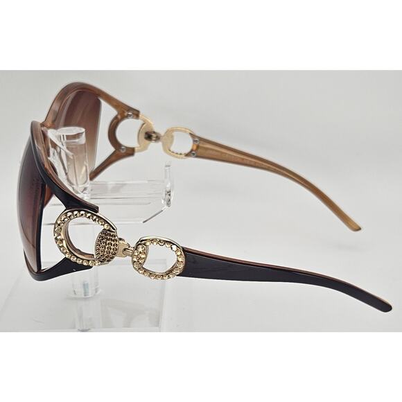 Jimmy Crystal New York Sunglasses Made With Swarovski Elements Brown Gradient K7